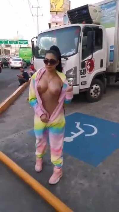 Giselle Montes out on the street