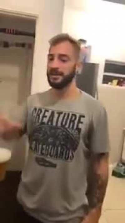 WCGW drinking some beer