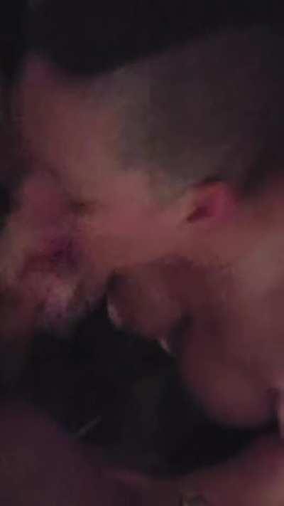 [Gif] Low light filming of me sucking Daddy's dick, complete with face fucking and smiles! 😁