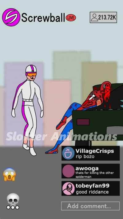 Screwball Kills Spider-Man in Thunderbolts: Kill The Avengers (Animation by me!)
