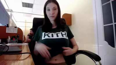 Titty Reveal at Work