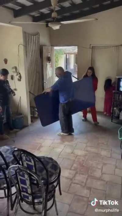 Community donations help a family that is struggling to get by.