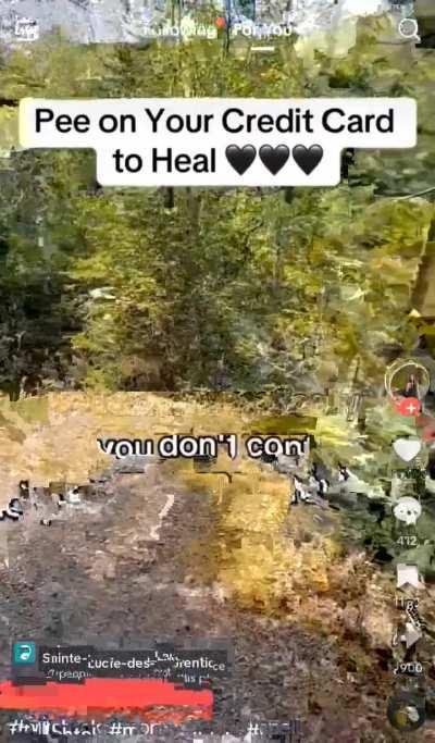Pee on your credit card