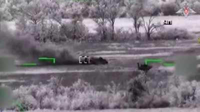KA-52 Hunting Ukrainian tanks going on the offensive