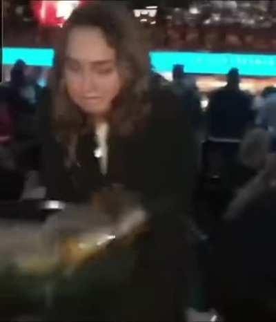 One little touch and she's reaction.