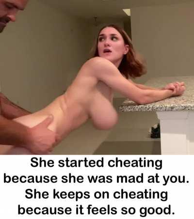 This is why you should never argue with your gf, she’ll find the best dick possible and fuck him.