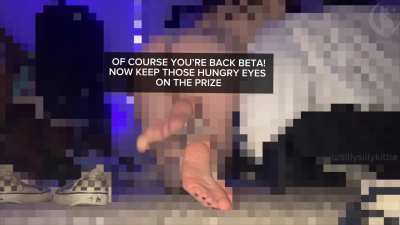 you always come back, but i can’t even blame you foot fucker! my feet even make the strongest weak