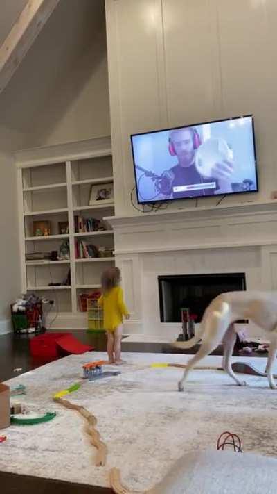 It’s working day 2: He stays to watch