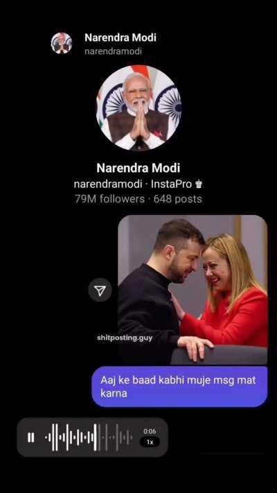 Modiji lore just dropped