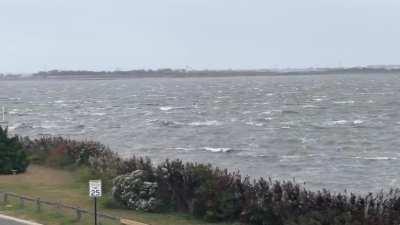 Barnegat bay looking like the ocean. Bad nor’easter