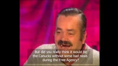 Canucks fans after losing Toffoli today and free agency 2020 thus far