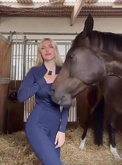 This horse grasped exactly what her streaming audience wanted to see
