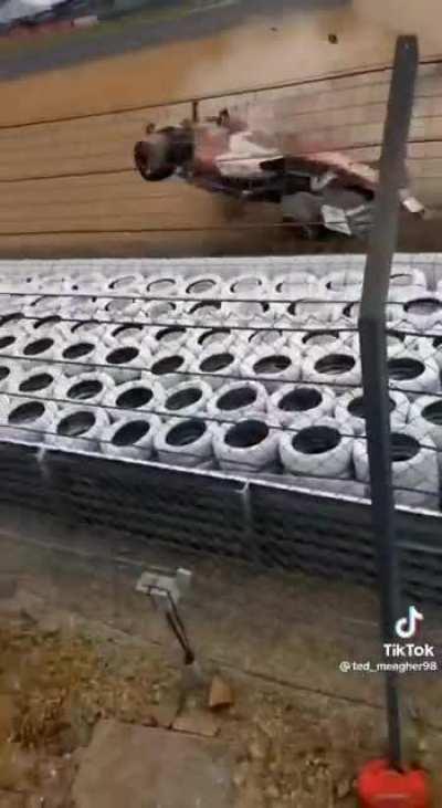 Front row view of the British Grand Prix crash yesterday