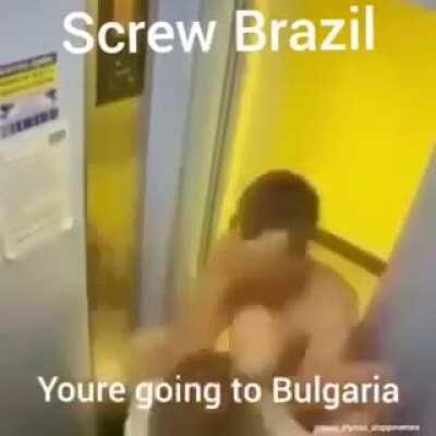 *bulgarian folk song plays while men is kidnapped by a naked men*