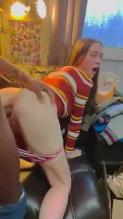 Don't you dare break eye contact. I like when you sit there and watch me take a real cock. Don't look away and maybe I'll let you touch your pathetic cock and clean me up after.