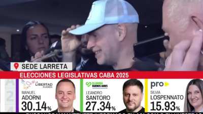 Sorprendentemente humano está Larreta. Completamente feliz la cabra.