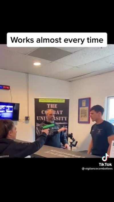 You’re not allowed to move the gun while i disarm you!!