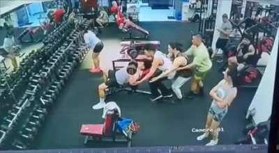 Just assisting a brother in gym