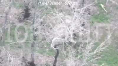 Ukrainian soldier is injured by a drone drop grenade