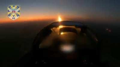 MiG-29 Fulcrum fighter working against aerial threats somewhere over the Ukrainian skies. 40th Tactical Aviation Brigade