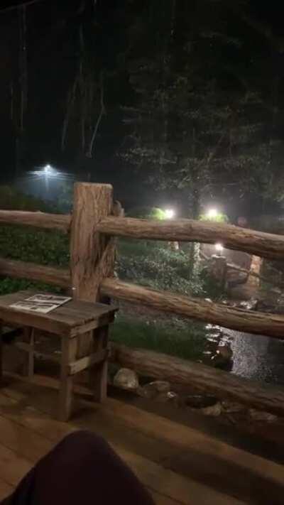 Tin roof rain in Lake Rabun, GA