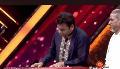 A.R. Rahman playing Ilayaraja's 