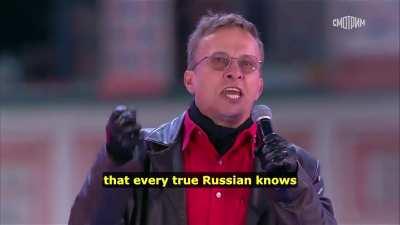 Ivan Okhlobystin threatening r/NonCredibleDefense with GOIDA in front of the Red Square