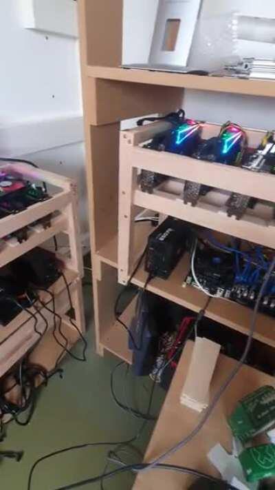 Assembly completed: 40x RTX 3090 + 1x RTX 3080