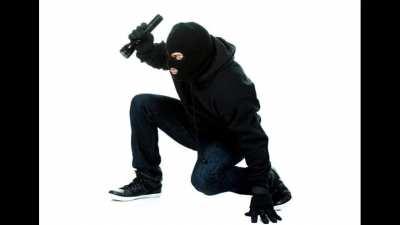 All Stars Lyrics part but with stock images of a robber.