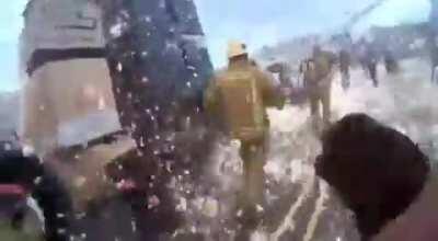 On June 1, 2011, the Los Angeles Fire Department was responding to a fire in South Central LA that contained a large amount of scrap titanium. When an explosion went off, the titanium rained down around the firefighters in a flurry of sparks