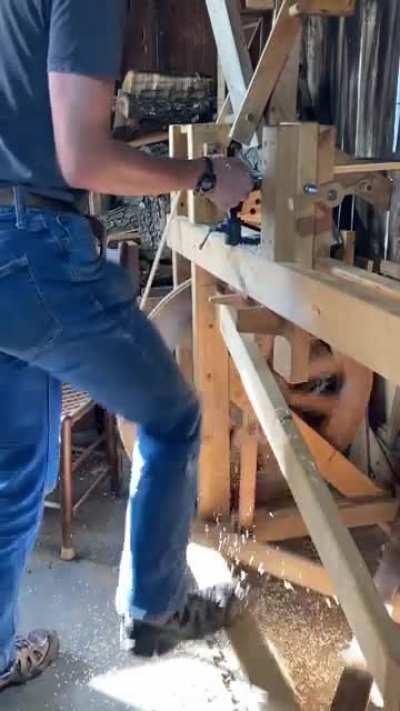I designed and built a lathe!! All hand tool construction! No power tools! What do you guys think?
