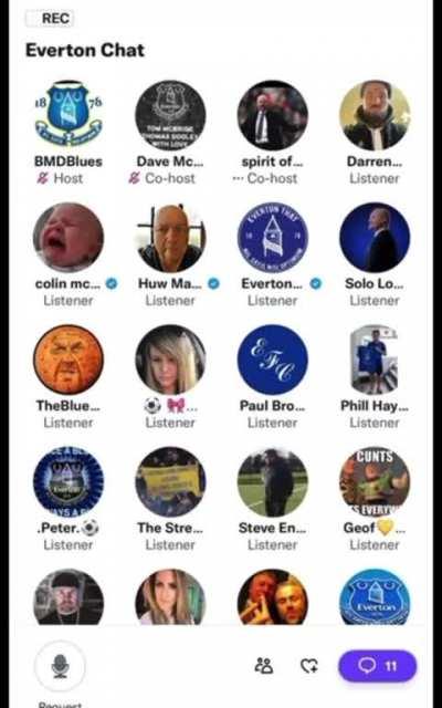 Everton Twitter spaces, providing your Monday night entertainment.