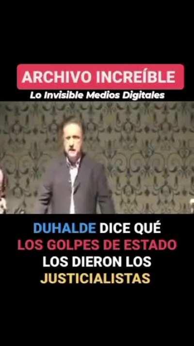 Duhalde haciendo mea culpa