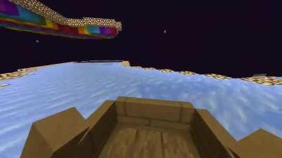 I made a rainbow road themed ice boat race!