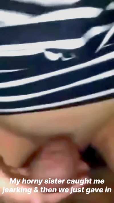 Horny elder sister caught me jearking and..