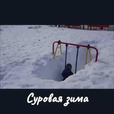 Суровая зима...