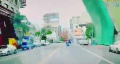 Guy survived from a falling building(both)