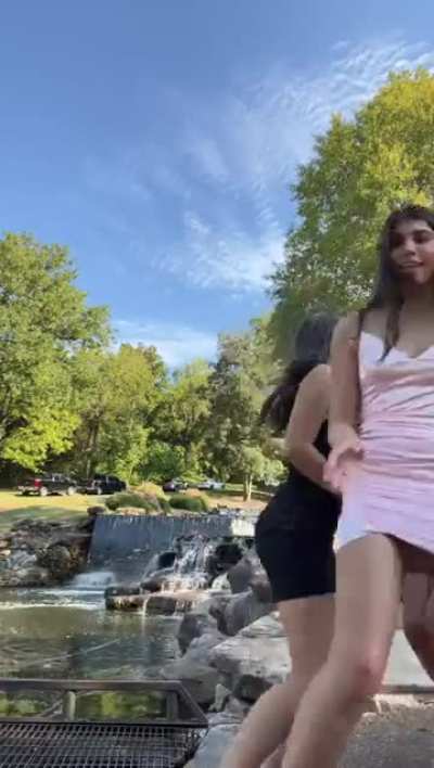 Her ass was so close to spilling out of that dress