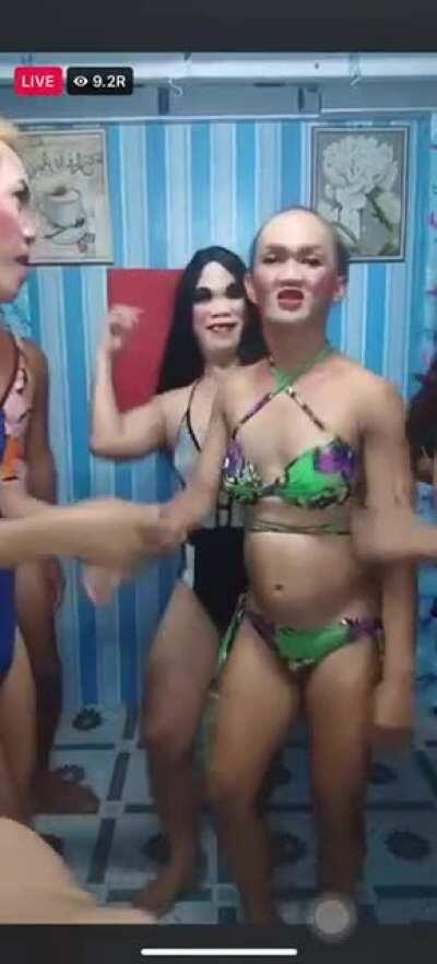 Weird party with bizarre people