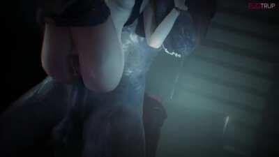 Claire getting pounded by Mr. X (Fugtrup) [Resident Evil]