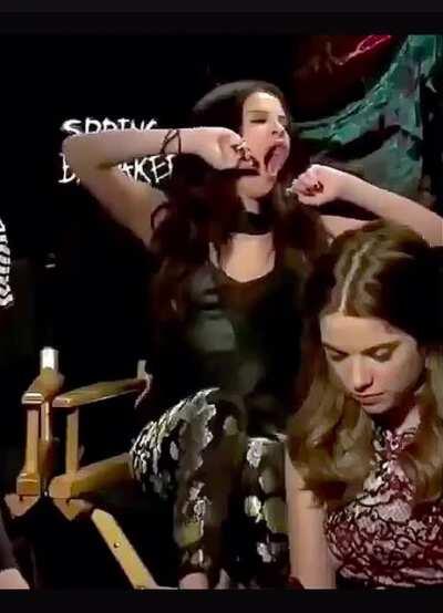 She could take two at once in that open mouth