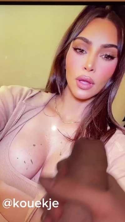 Kim kardashian cum tribute (full video and all my other Tribute are on my telegram chanel (link on my profile))