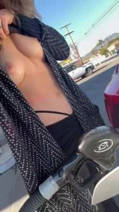 My Sneaky Gas Station Titties