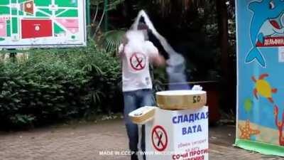 Man in Russia summons souls from a bowl to spice up his cotton candy