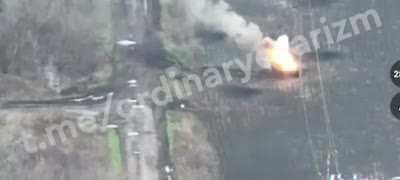 RU pov: UA tank shot from point blank range by RU tank