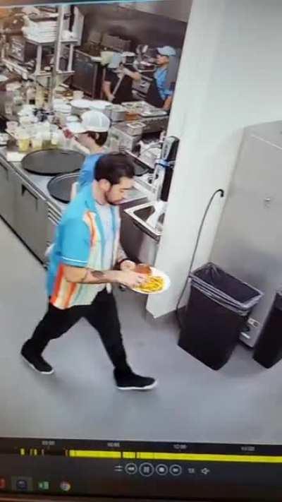 Close call in the kitchen