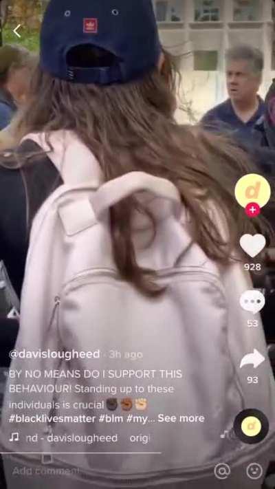 Bad egg at the protest today