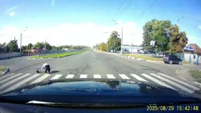 Okay, maybe not run over, but definitely hit