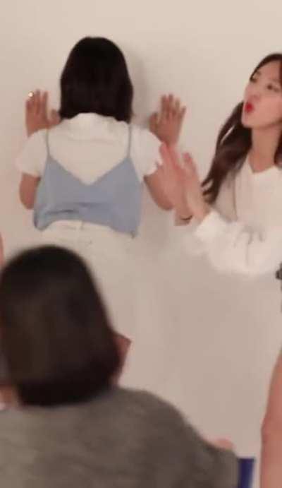 Mina against the wall 🔥🍑