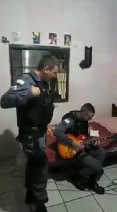 Policemen being dudes